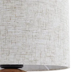 Lindby Mayumi bordlampe, højde 31 cm, træ, tekstil