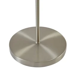 Lindby Melanie gulvlampe, grå, stof, Ø 36 cm, 2 lyskilder.