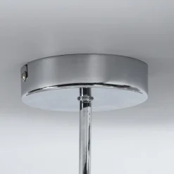 Lindby Melia loftlampe, lilla/pink/orange, tekstil, Ø56cm