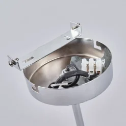 Lindby Melia loftlampe, sort/brun, tekstil, Ø 56cm