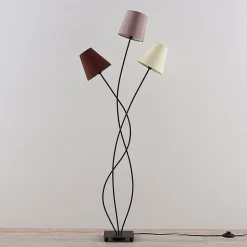 Lindby Melis gulvlampe, 130 cm, 3 lyskilder, tekstil
