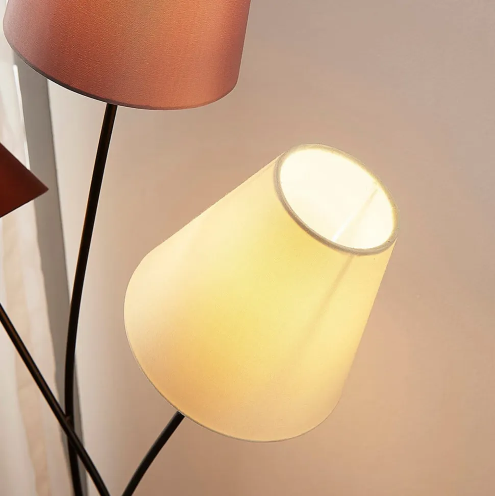 Lindby Melis gulvlampe, 130 cm, 3 lyskilder, tekstil