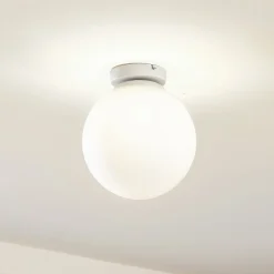 Lindby Meriala loftlampe hvid, glas Ø 25 cm