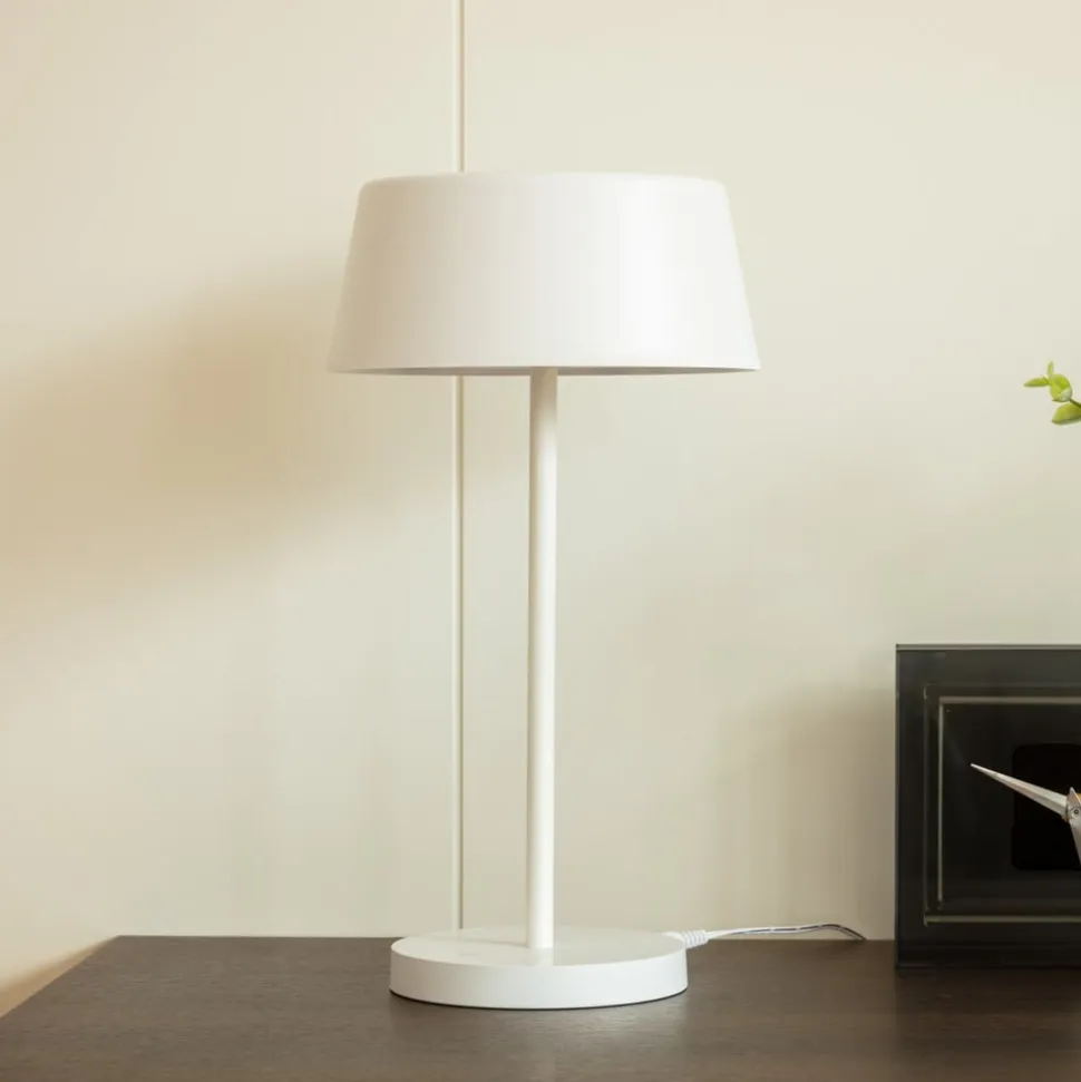 Lindby Milica LED-bordlampe, hvid, dæmpbar