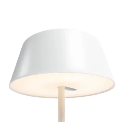 Lindby Milica LED-bordlampe, hvid, dæmpbar