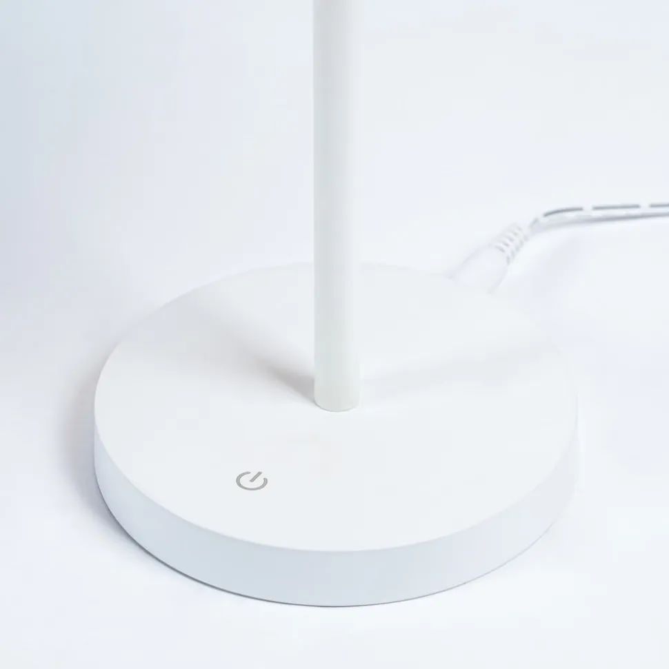 Lindby Milica LED-bordlampe, hvid, dæmpbar