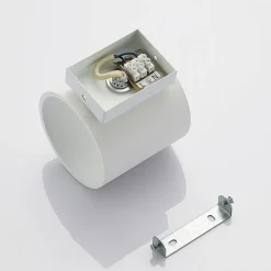 Lindby Mirza væglampe af aluminium, rund, hvid