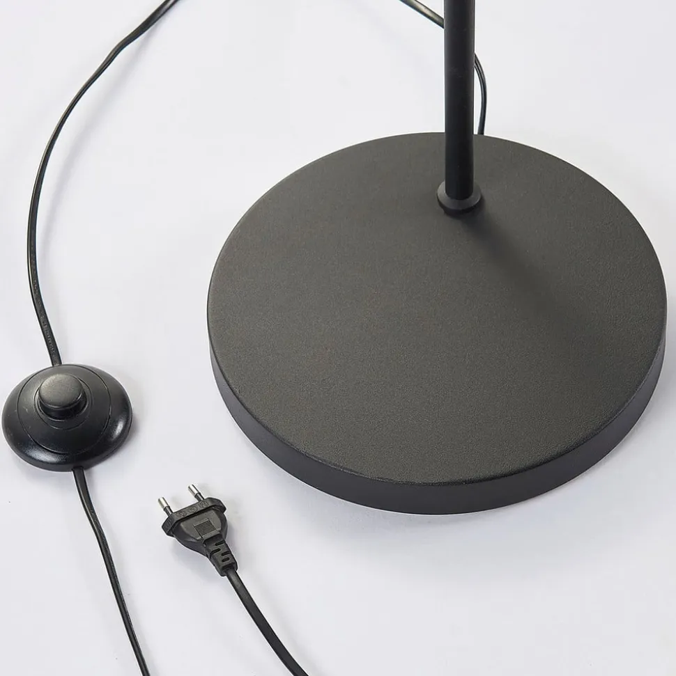 Lindby Morik gulvlampe, 1 lyskilde, sort/guld, metal