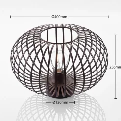 Lindby Nahele loftlampe, brun, metal, Ø 40 cm, E27