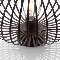Lindby Nahele loftlampe, brun, metal, Ø 40 cm, E27