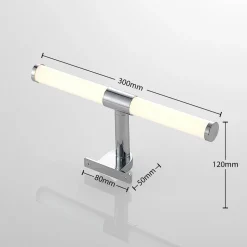 Lindby Naili LED-spejllampe, krom