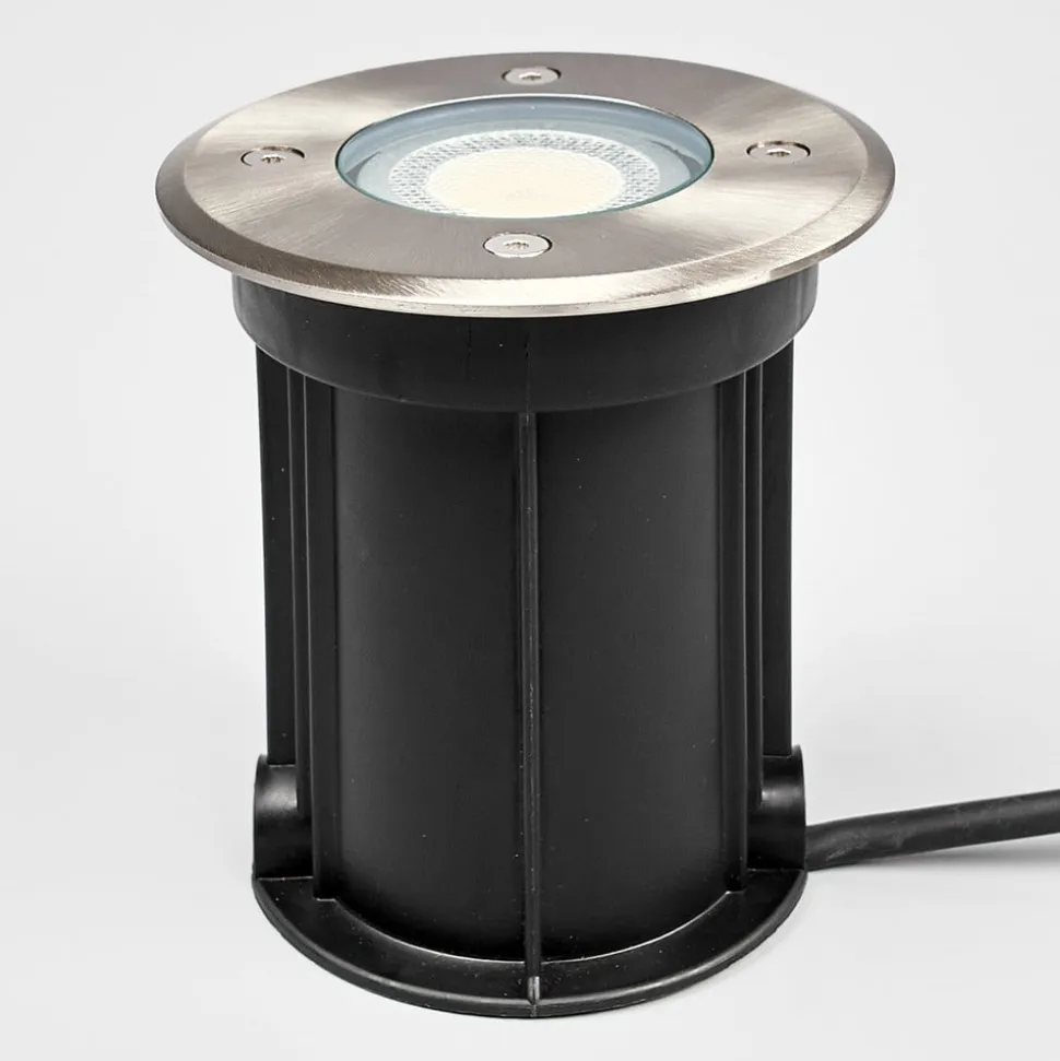 Lindby Nedgravningslampe Insa, Ø11cm, stål, GU10, IP67
