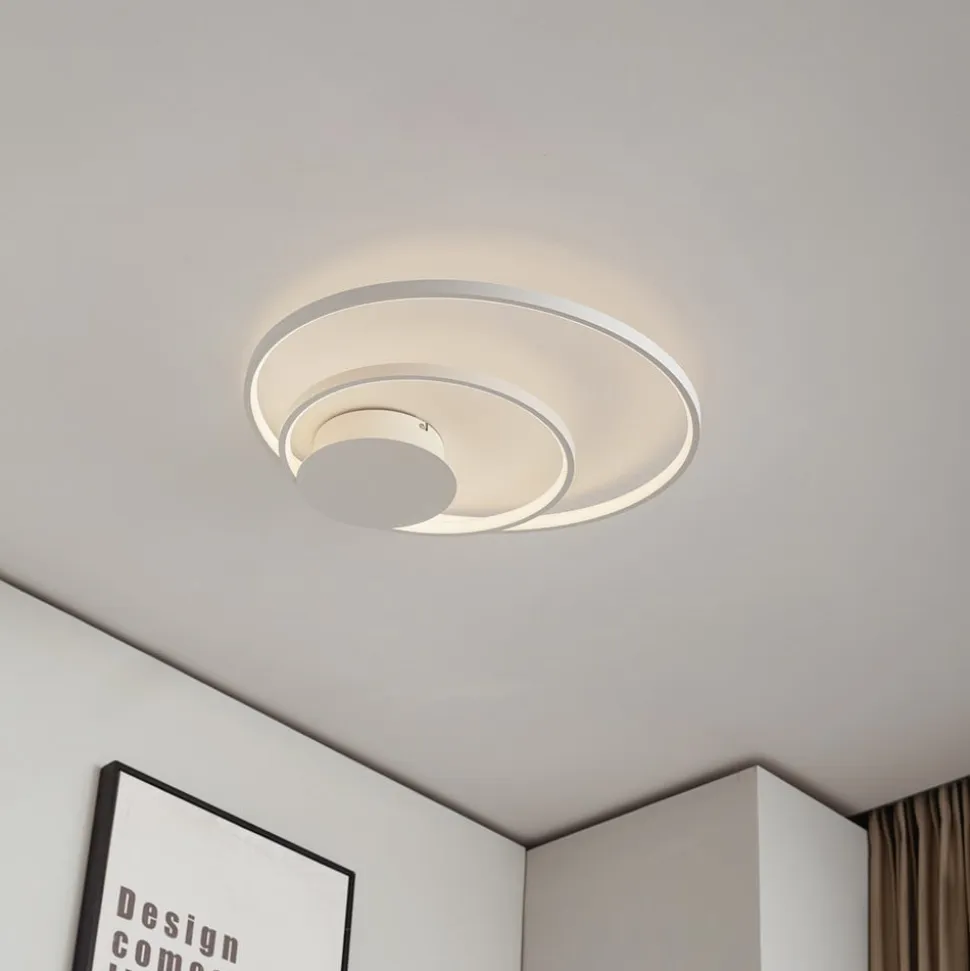 Lindby Nerwin LED-loftlampe, rund, hvid