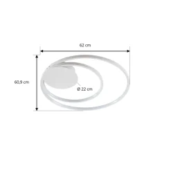 Lindby Nerwin LED-loftlampe, rund, hvid