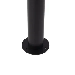Lindby Orfeas sokkellampe, sort/hvid, aluminium, Ø 24 cm