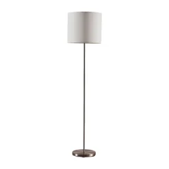 Lindby Parsa gulvlampe, hvid, tekstil, højde 167 cm, E27