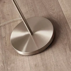 Lindby Parsa gulvlampe, hvid, tekstil, højde 167 cm, E27