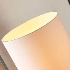 Lindby Parsa gulvlampe, hvid, tekstil, højde 167 cm, E27