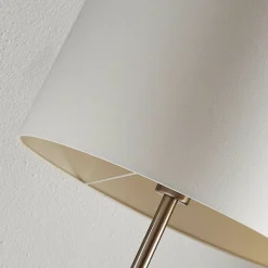 Lindby Parsa gulvlampe, hvid, tekstil, højde 167 cm, E27