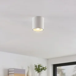 Lindby Parvin aluminium downlight, rund, hvid