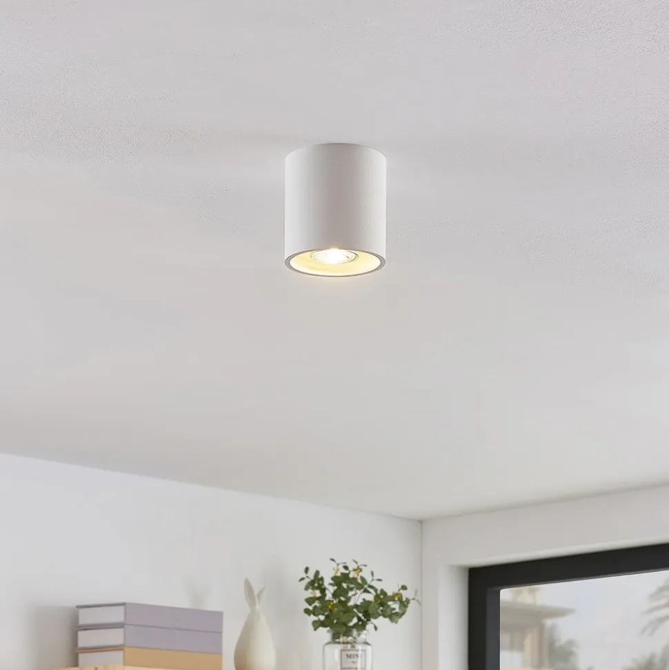 Lindby Parvin aluminium downlight, rund, hvid