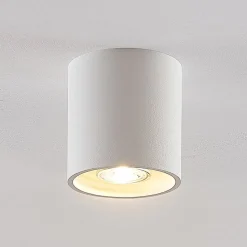 Lindby Parvin aluminium downlight, rund, hvid