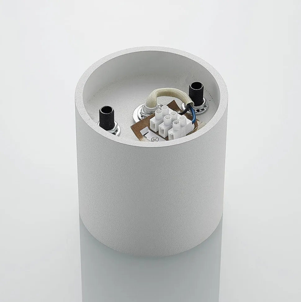 Lindby Parvin aluminium downlight, rund, hvid