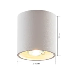 Lindby Parvin aluminium downlight, rund, hvid