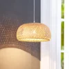Lindby pendel Jadwiga, Ø 45 cm, bambus, E27