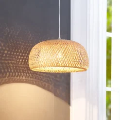 Lindby pendel Jadwiga, Ø 45 cm, bambus, E27