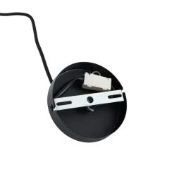 Lindby pendel Nerys, 1-lys, sort, bambus, Ø 38 cm