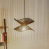 Lindby pendel Valdorin, sort, papir, Ø 40 cm, E27