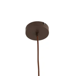 Lindby pendel Valentina, E27, Ø 25 cm, røgfarvet grå, glas