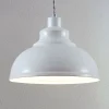 Lindby pendellampe Albertine, 29 cm, hvid, metal