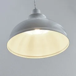 Lindby pendellampe Albertine, 29 cm, hvid, metal