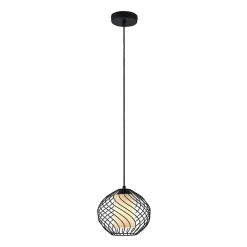 Lindby pendellampe Cedrice, 1 lyskilde, sort, metal, E27