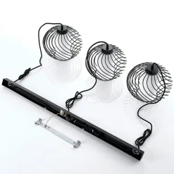 Lindby pendellampe Cedrice, 3 lyskilder, sort, metal, E27
