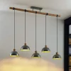 Lindby pendellampe Durbis, 149 cm, sort, 5 lyskilder, træ