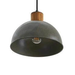 Lindby pendellampe Durbis, 149 cm, sort, 5 lyskilder, træ