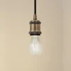 Lindby pendellampe Hattie, messing, Ø 5 cm, metal, E27