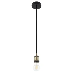 Lindby pendellampe Hattie, messing, Ø 5 cm, metal, E27
