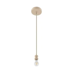 Lindby pendellampe Hattie, beige, Ø 5 cm, metal E27