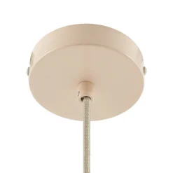 Lindby pendellampe Hattie, beige, Ø 5 cm, metal E27