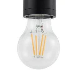 Lindby pendellampe Hattie, sort, Ø 4,7 cm, metal, E27