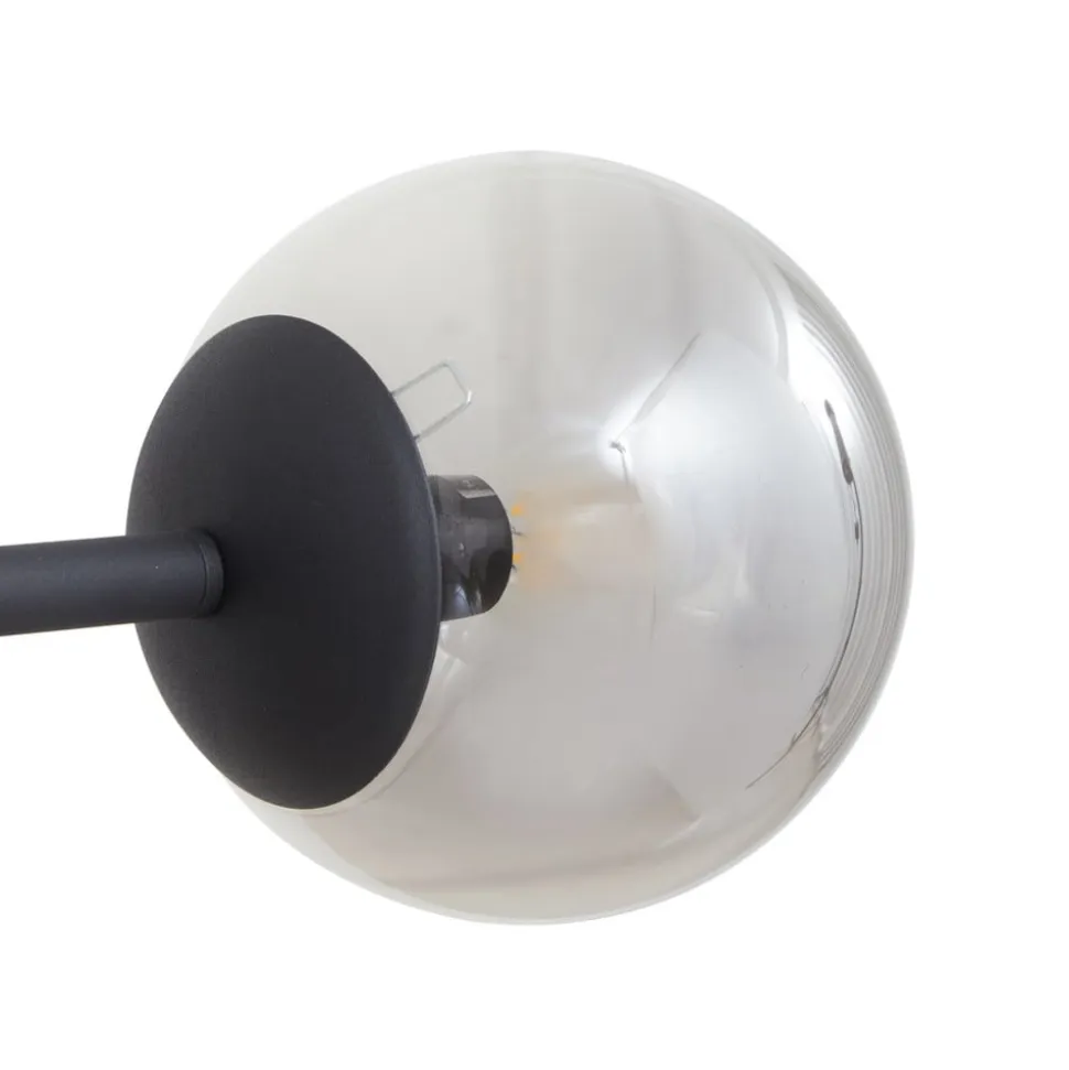 Lindby pendellampe Isamer, røggrå, 130 cm, globus