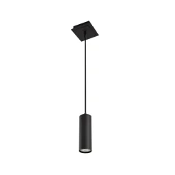 Lindby pendellampe Joffrey, Ø 6 cm, sort, metal, GU10