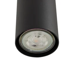 Lindby pendellampe Joffrey, Ø 6 cm, sort, metal, GU10