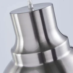 Lindby pendellampe Letty, Ø 39 cm, nikkelfarvet, metal, E27