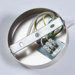 Lindby pendellampe Letty, Ø 39 cm, nikkelfarvet, metal, E27