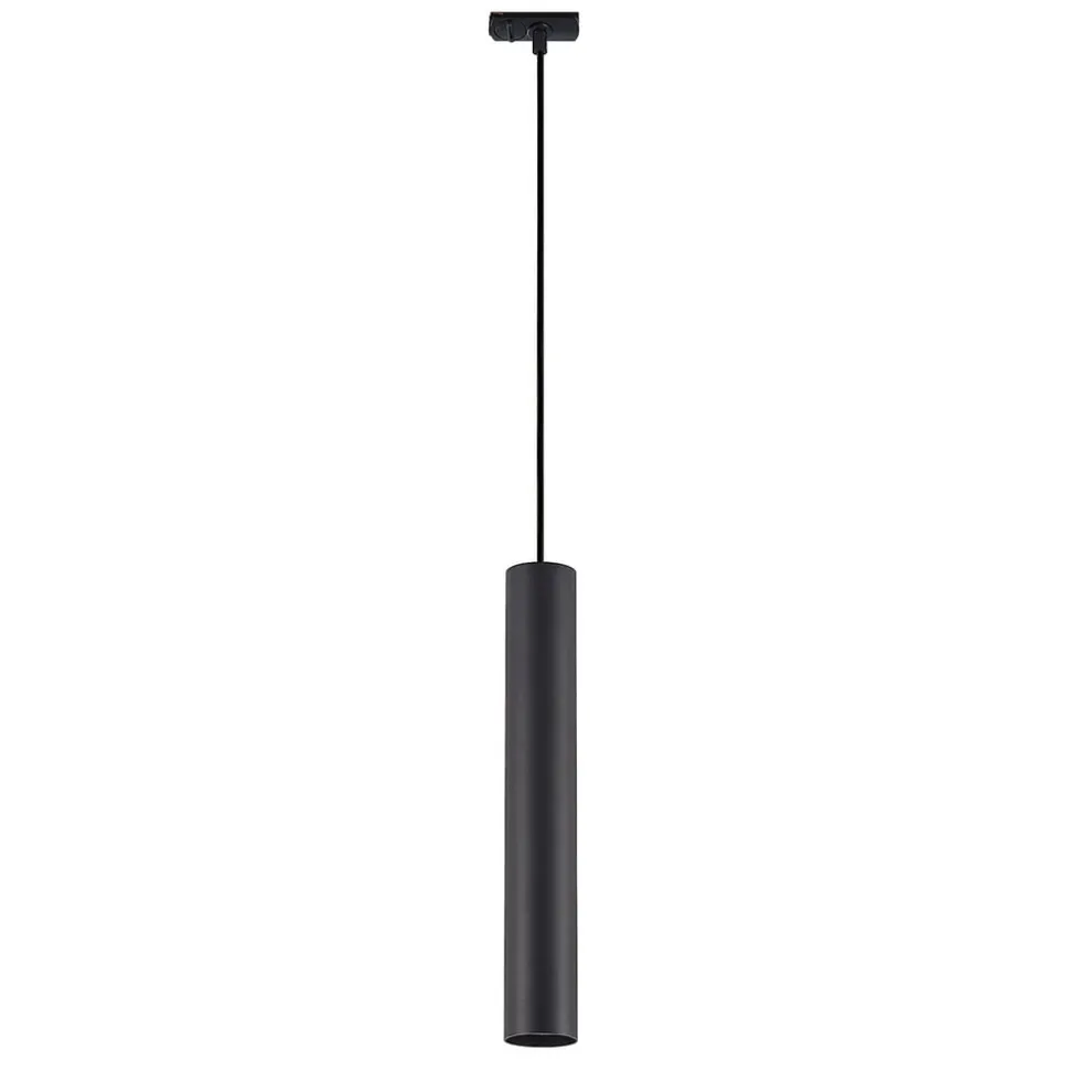 Lindby pendellampe Linaro, 40 cm, sort, 1-faset, GU10